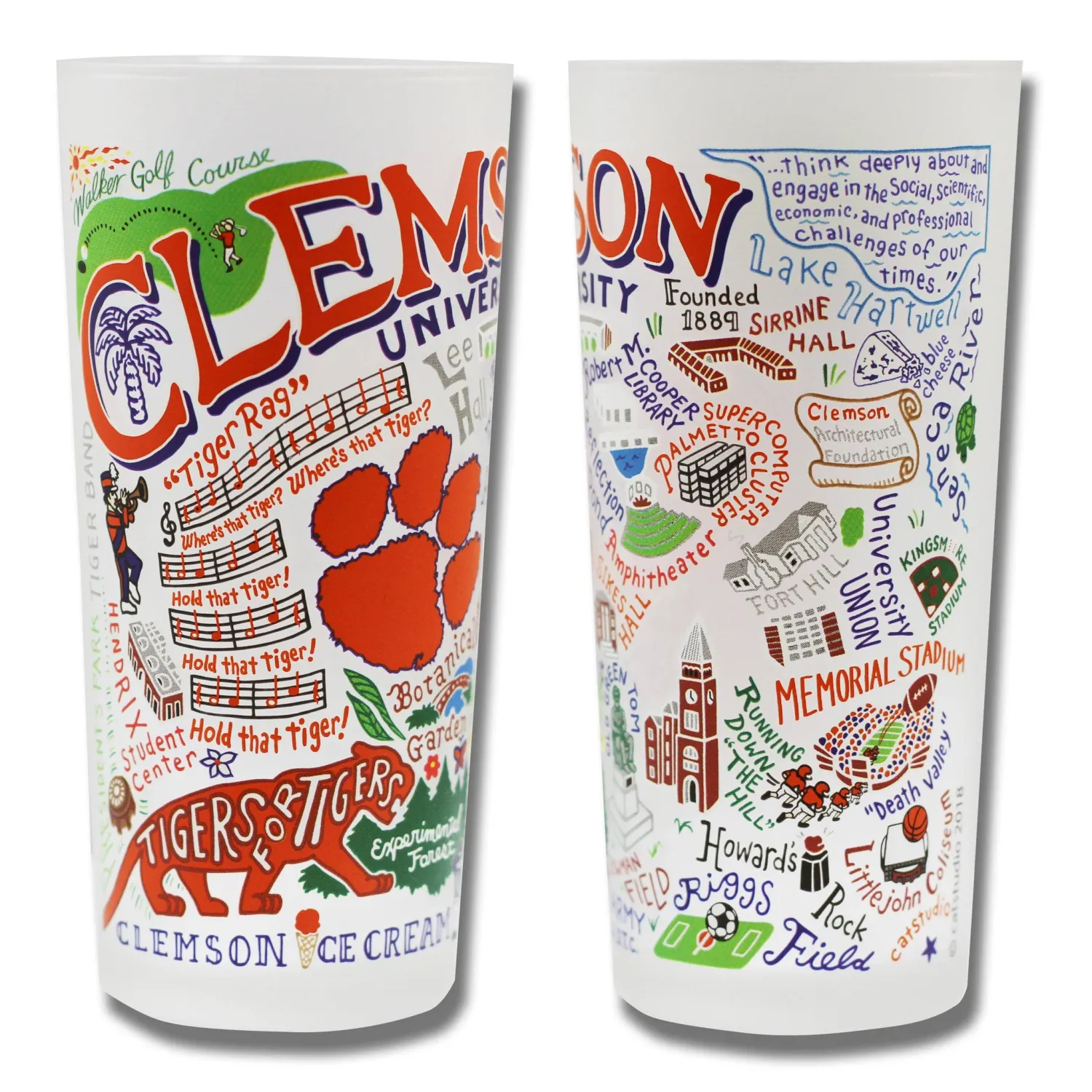 Clemson University glass
