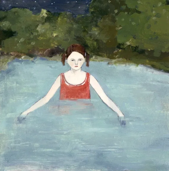 Natalie searched the waters for answers - giclee print of original oil painting