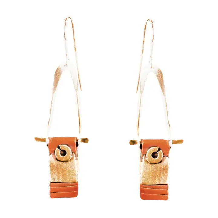 Sterling and Brass with Copper Swing and Sway Earrings 