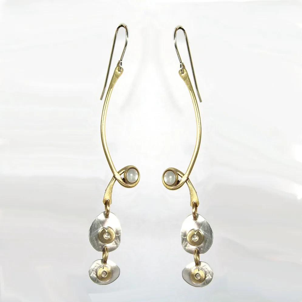 Lily Pads Earrings S&amp;B - Mother of Pearl