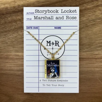Les Miserables Book Locket - Brass