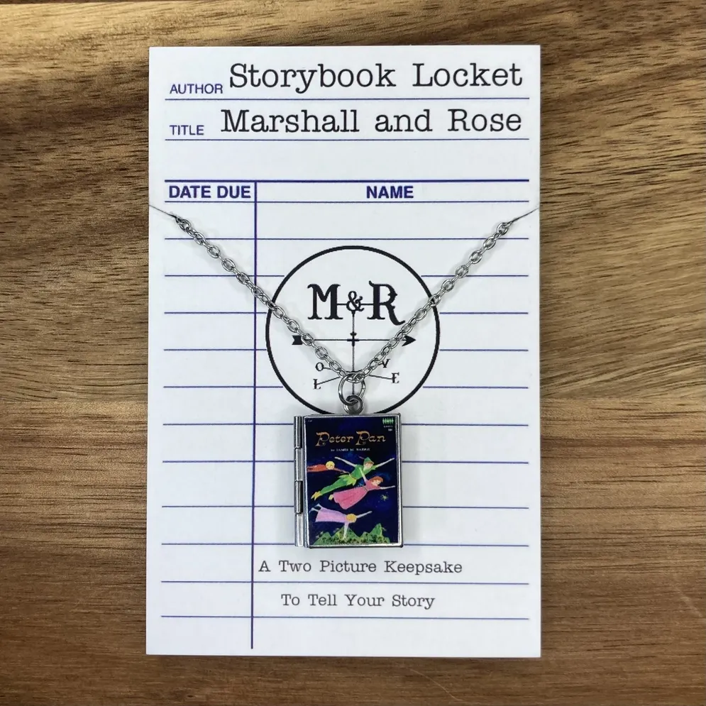 Peter Pan Book Locket- Stainless Steel