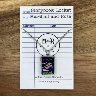 Peter Pan Book Locket- Stainless Steel