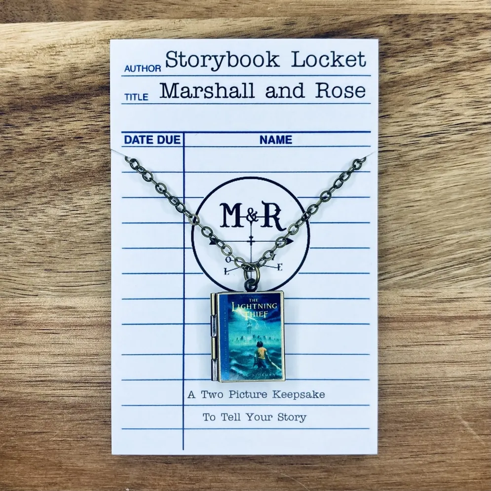 Percy Jackson - The Lightning Thief Book Locket - Bronze