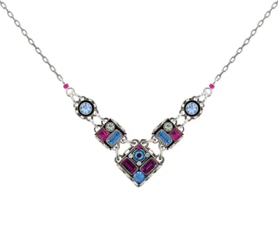 9056-LT Architectural V Necklace