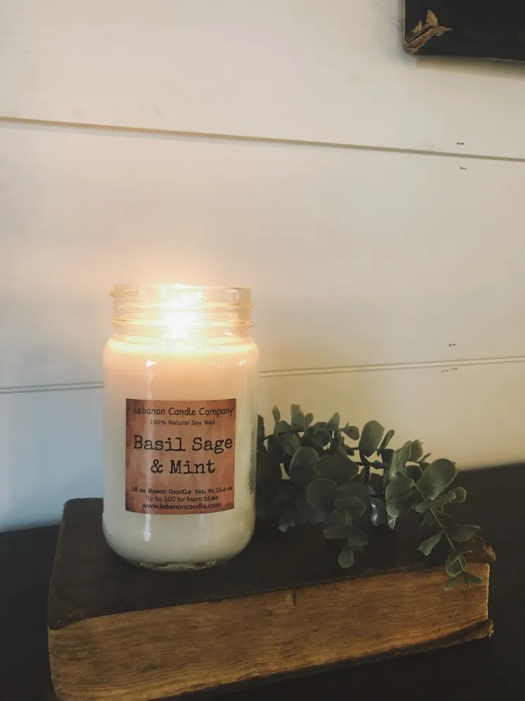 Basil Sage &amp; Mint Candle