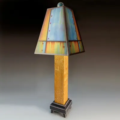 Ross Collage Lamp - Brown Stoneware
