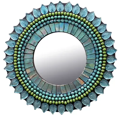 7" Aquamarine Leaf