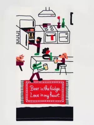 Beer In The Frig Dish Towel