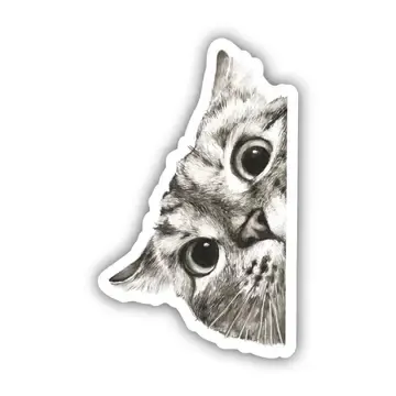 Peeking Cat Stickers