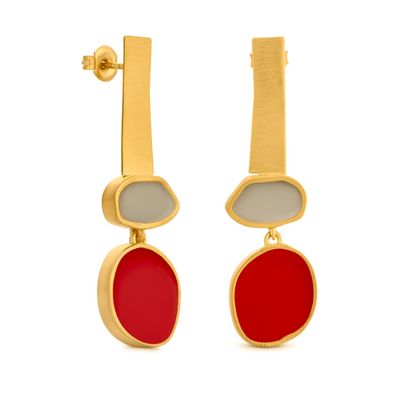 311537G COLLAGE MEDIUM EARRING GOLD