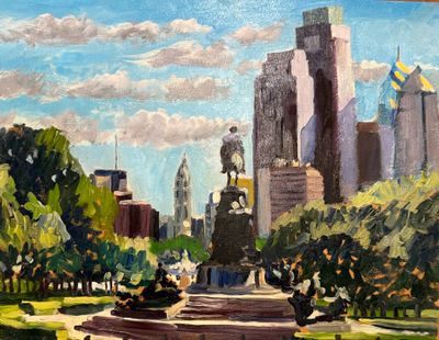 Parkway Oil On Canvas 10x12
