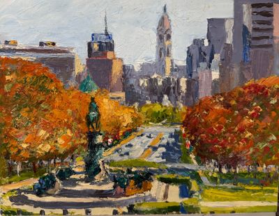 View From Art Museum Box Canvas 11" X 14"