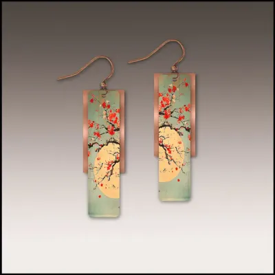 59FE Cherry Moon Copper Accent Multilayer Earrings