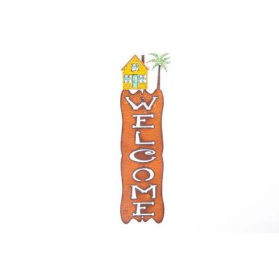 Beach House Welcome Signs Garden metal USA Florida nautical
