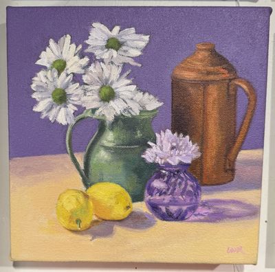 Purple Glass 8x8 Oil On Canvas