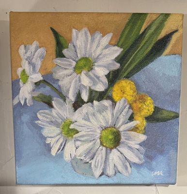 Daisy Crop 8x8 Oil On Canvas