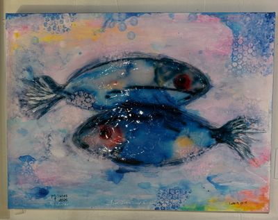 Five Loaves &amp; Two Fishes Hand Embellished Giclee Canvas