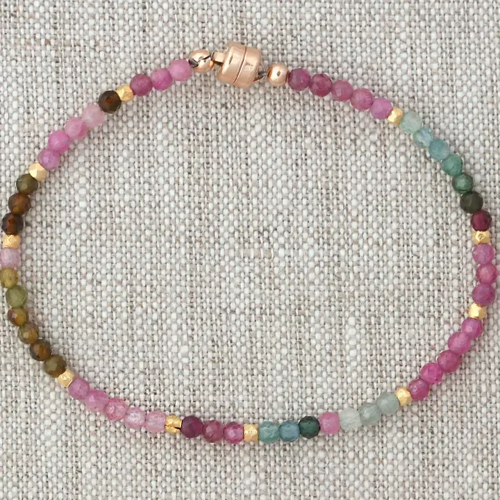 B-3566 Multi Color Tourmaline Bracelet