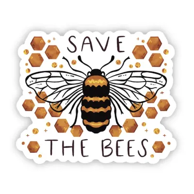 Save the bees nature sticker