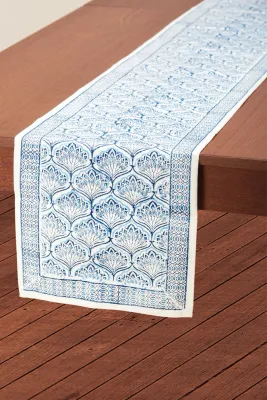 Blue Lotus Table Runner