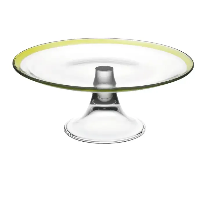 Antibes Footed Plate, Green 11"D