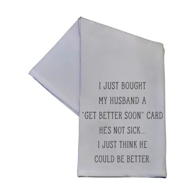 Get Better Soon Card Funny Tea Towel