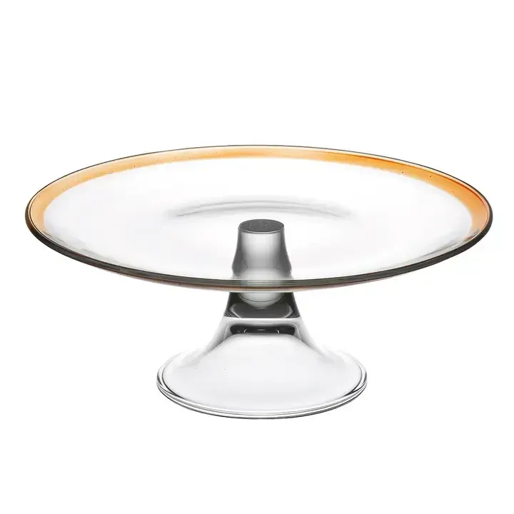 Antibes Footed Plate Amber, 8"D