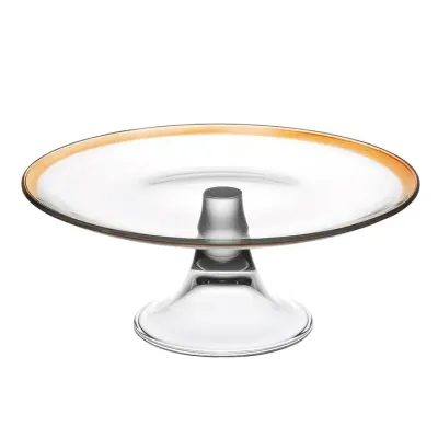 Antibes Footed Plate Amber, 8"D