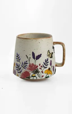 Blooming Butterfly Stoneware Mug 