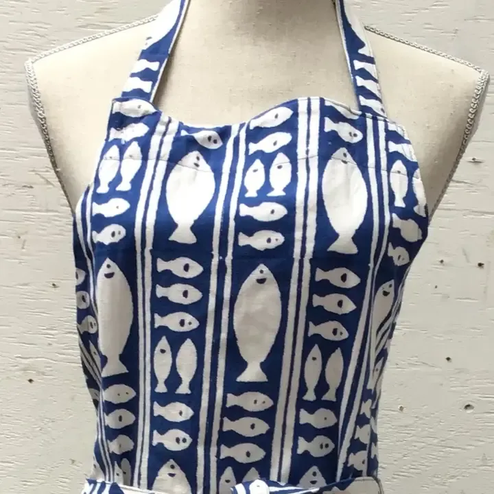 Apron Striped Fish Blue