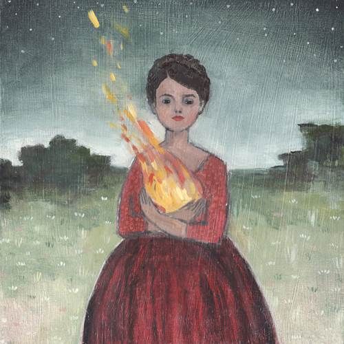 Her heart was made of fire 10x10 print