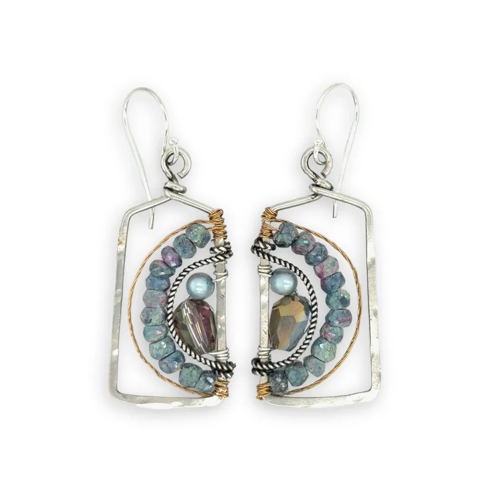 E80163 Window Blue Zoisite Earrings