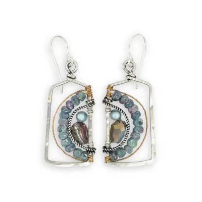 E80163 Window Blue Zoisite Earrings