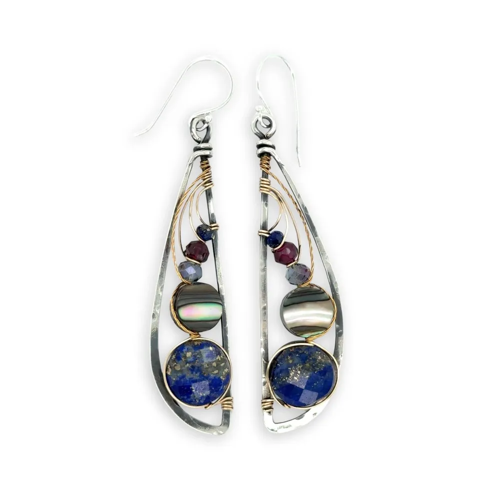 E69380 Jewel Dragonfly Lapis Earrings