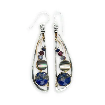 E69380 Jewel Dragonfly Lapis Earrings