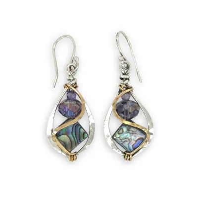 E79612 Crescent Abalone Earrings