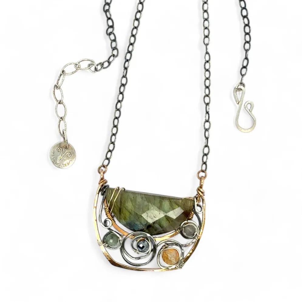 83230N Half Moon Labradorite Necklace