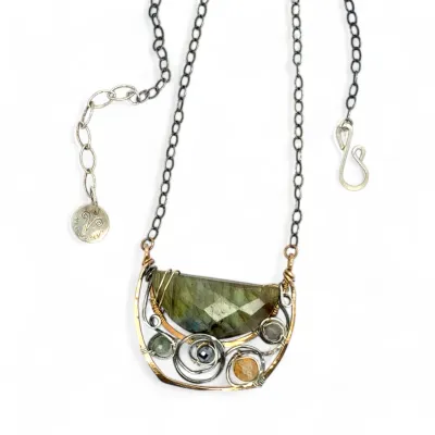 83230N Half Moon Labradorite Necklace