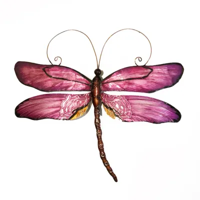 Dragonfly Wall Decor Purple, Capiz &amp; Metal, Indoor / Outdoor