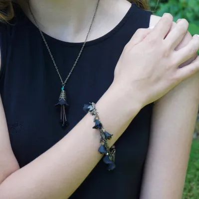 Lucite Leaf Bracelet