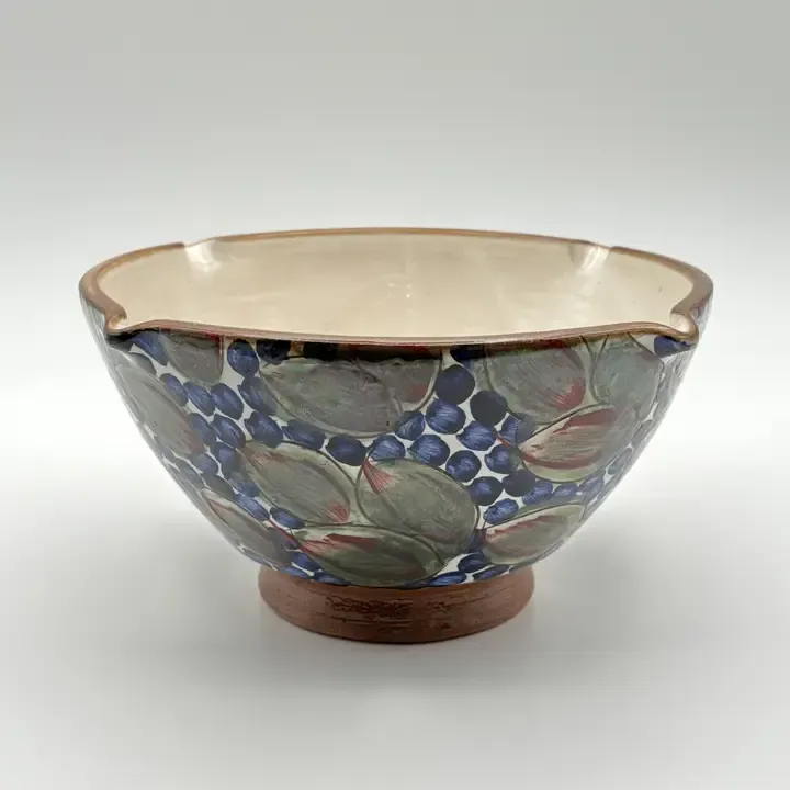 Blueberries Pottery Bowl -