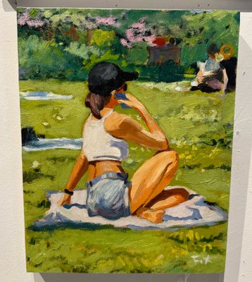 Girl On Phone 8x10