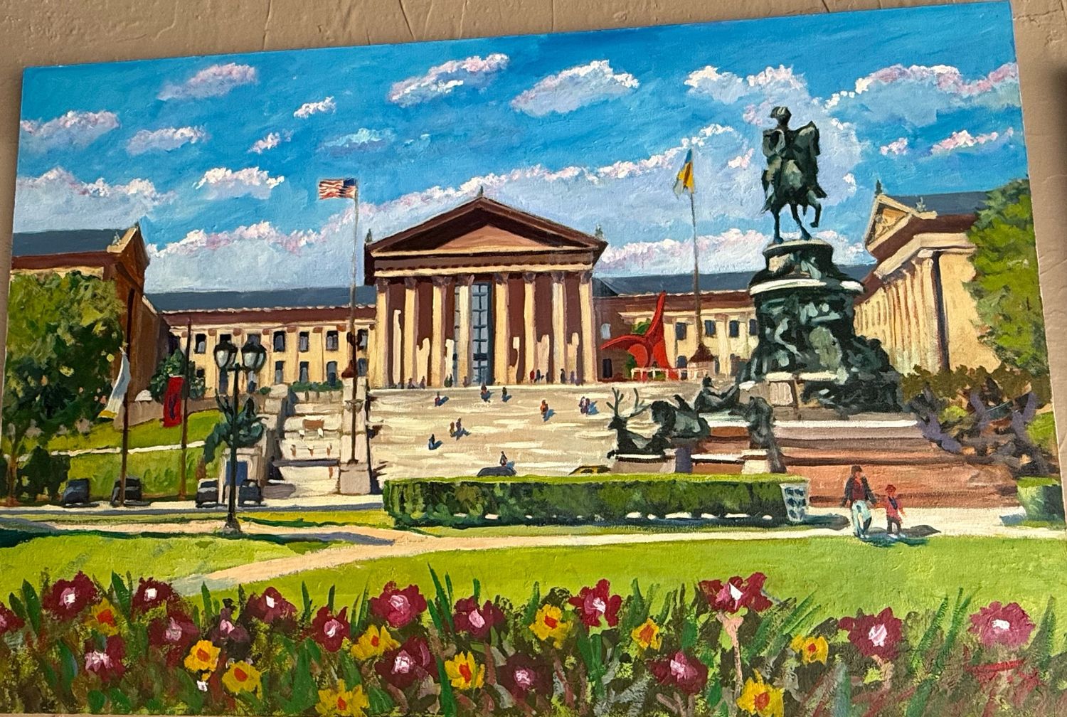 Art Museum Flowers Foreground 24" X36"