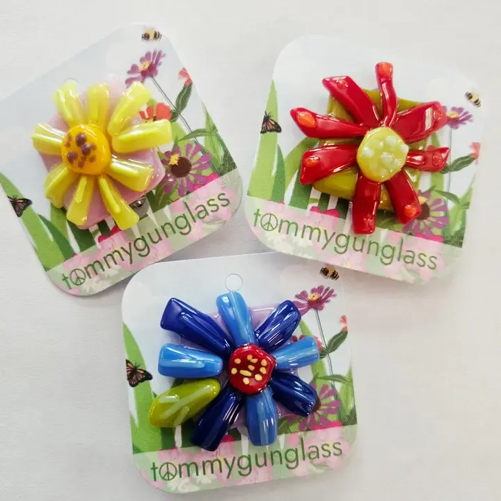 Funky Flower Brooch Pins