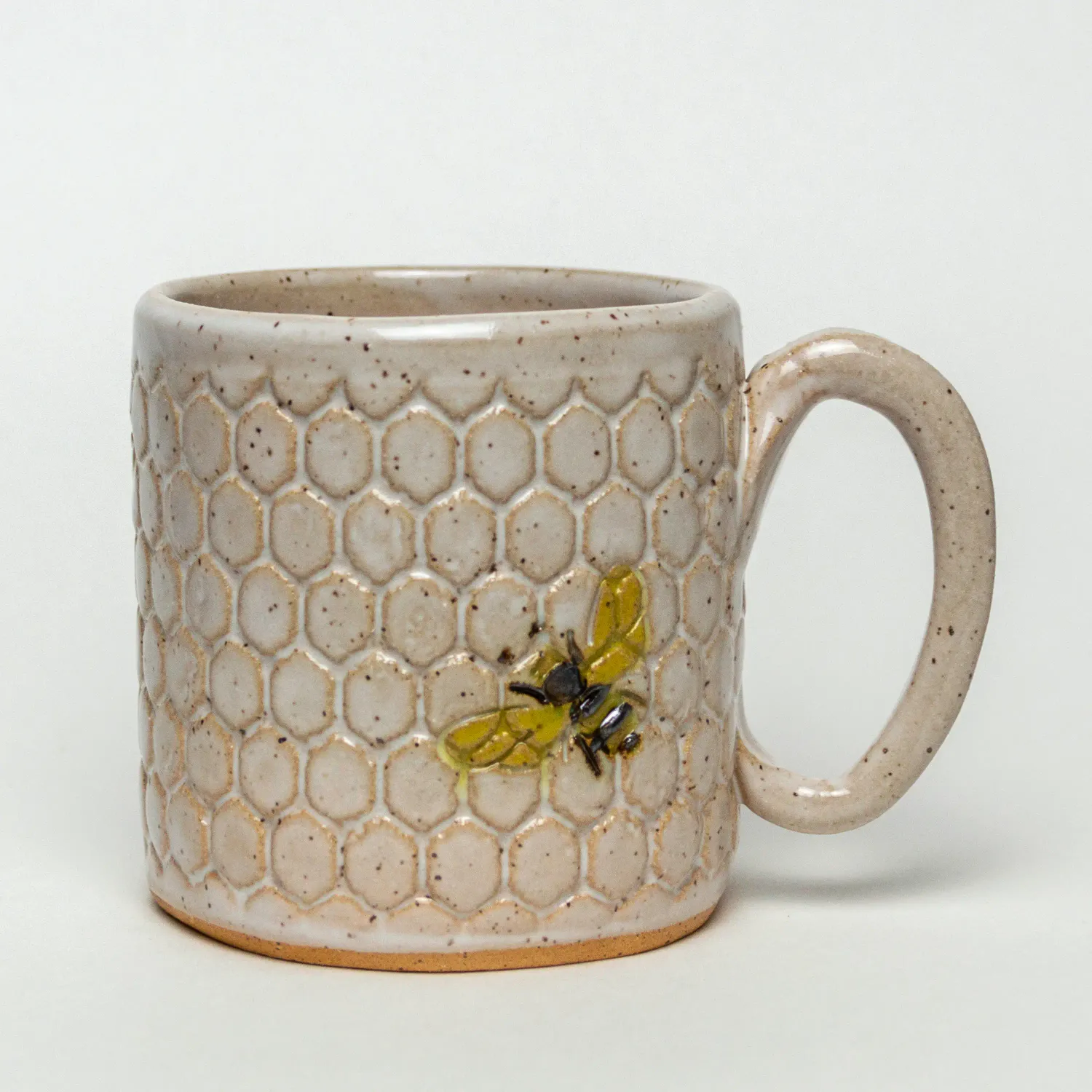 Bee Pattern White Mug 10oz