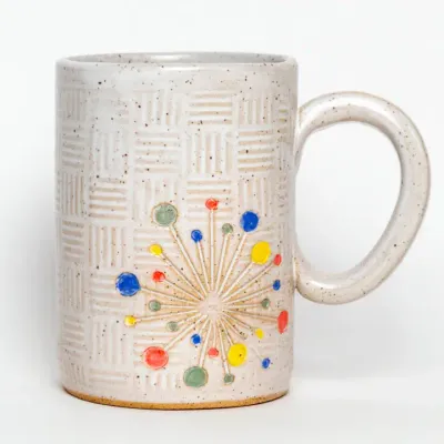 Mid Century Art Deco Mug 14 oz