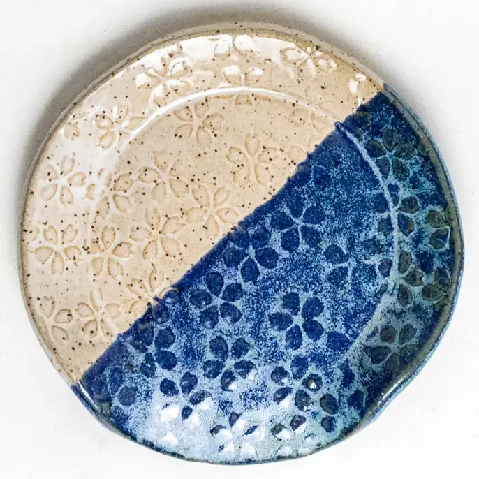 Blue &amp; White Flower Pattern Spoon Rest