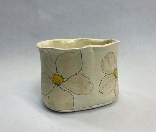 Daisy Planter - sepia tones