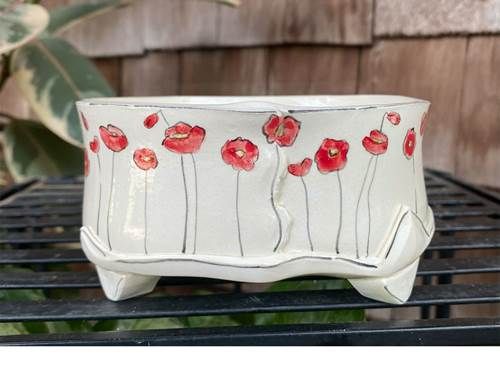 Dish Planter-Poppies